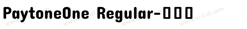 PaytoneOne Regular字体转换